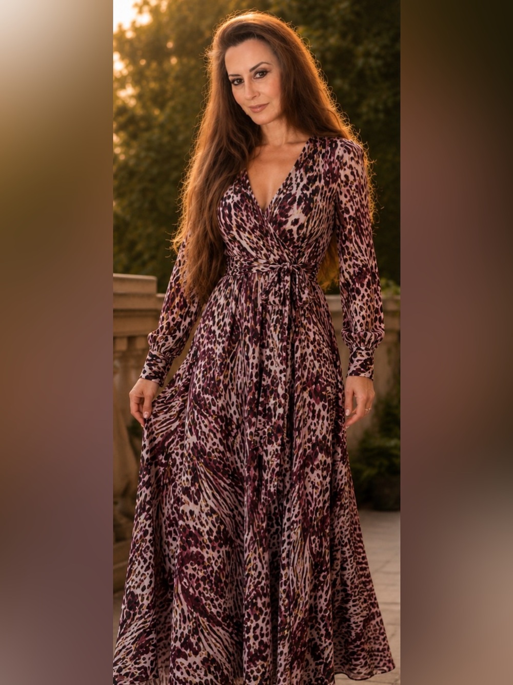 NEW WITH TAGS — Spy Zone Exchange Mixed Animal Print Maxi Dress, Size Large
